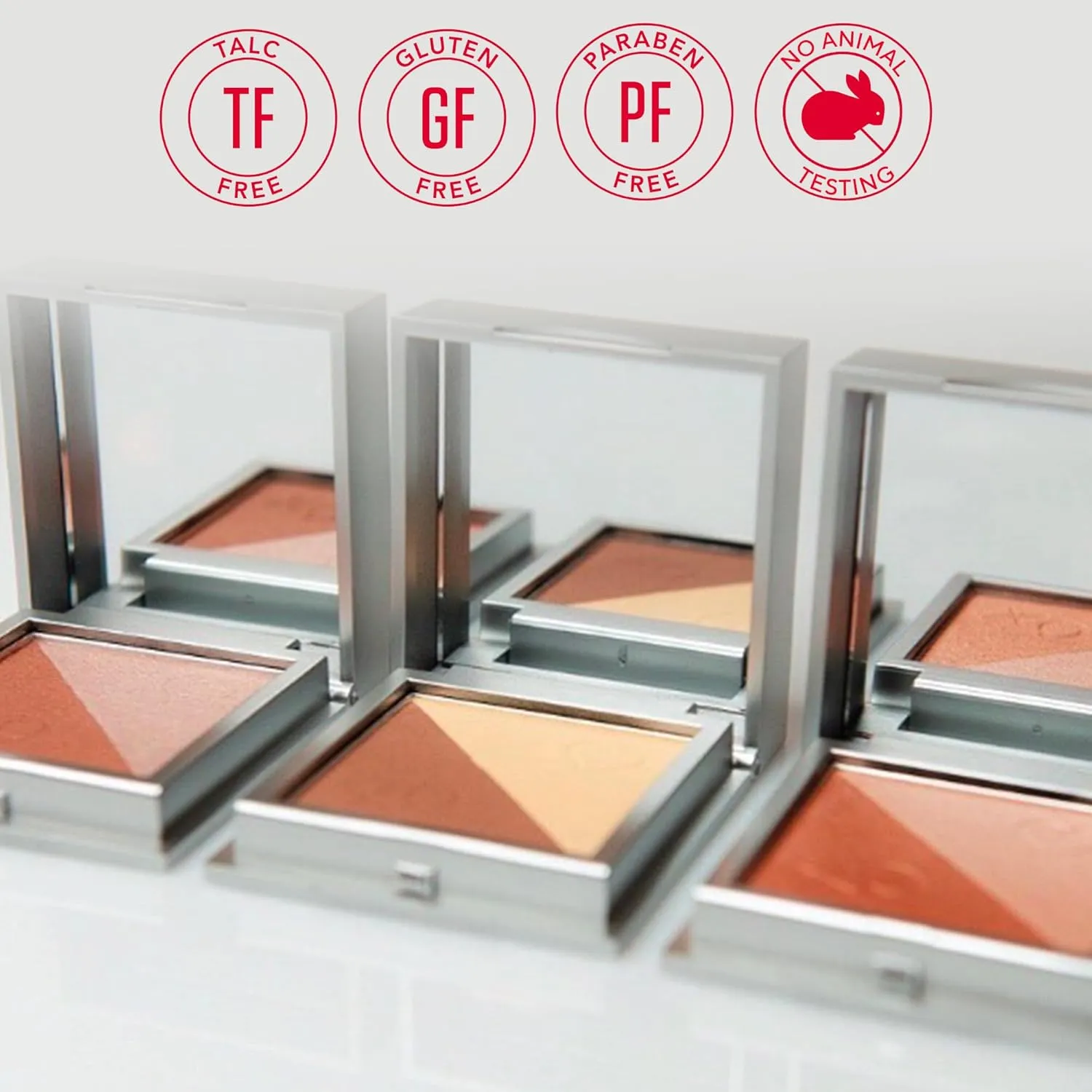 Mirabella Sculpt Duo Powder Bronzer & Contour Palette, Blendable, Lightweight Mineral Bronzer and Contour Makeup Powders Offer Flawless, Buildable Color in Matte & Glowy Shades, Lovestruck/Destiny