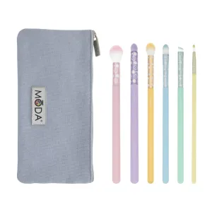 MODA Posh Pastel 7pc Delicate Eye Makeup Brush Kit