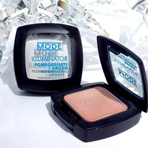 MODE Satin Pearl Glow Creamy Smooth Highlighter, Long Wear Glowing Illuminating Makeup, Nourishing Natural Luminizor, Cruelty Free, Made in NY USA - THE ILLUMINATOR AURA