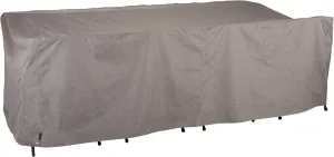Modern Leisure 3005 Garrison Waterproof Table and Chairs Cover - Rectangle (64 D x 34 H x 108 W inches), Heather Grey