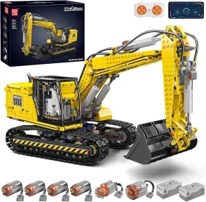 Mould King 13112 Upgraded RC Excavator Building Sets, 2169  Pieces Building Model Kits, App Remote Control Construction Truck Excavator Science Kits with Motor, STEM Engineering Toys for Boys Teens