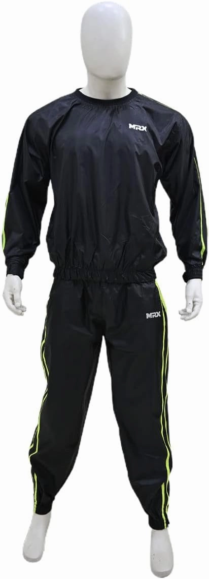 MRX Heavy Duty Sweat Suit for Men & Women Workout Training & Exercise Waterproof Sauna Suit Weight Loss Track Suits Sets