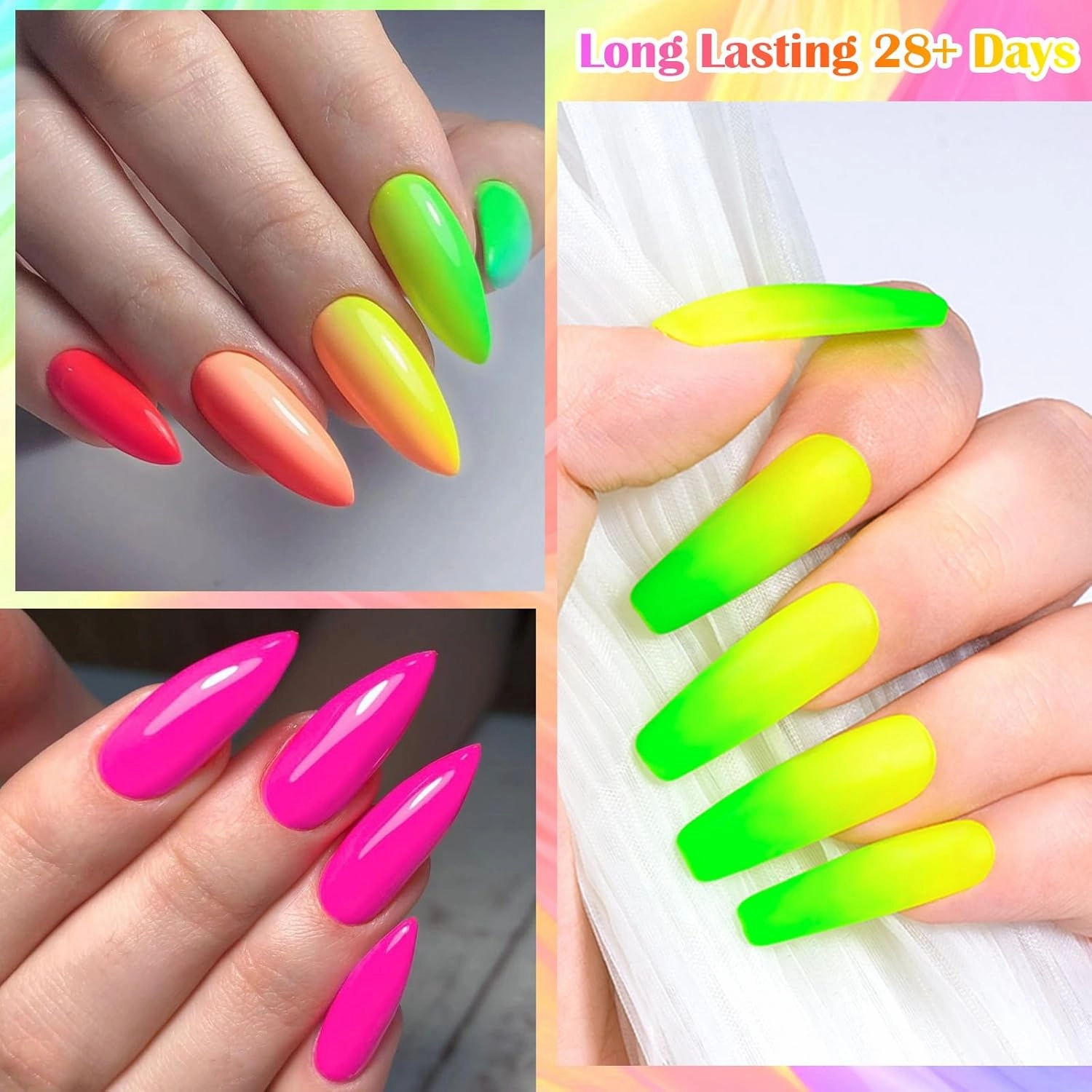 MTSSII Rubber Base Gel for Nails of 12 Colors Neon Orange Green Blue Yellow Rose Red Builder Base Gel Nude Purple Gel Nail Kit Popular Nail Art DIY Manicure Gifts DIY Salon