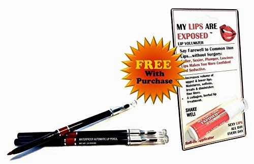 My Secret Waterproof Automatic Lip Pencil (Elegant Rose) -3/pack & FREE My Lips Are Exposed Lip Volumizer
