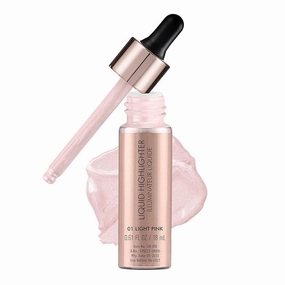 New Liquid Highlighter, Light Pink, Dewy Finish Face Makeup, 0.61 Fl Oz