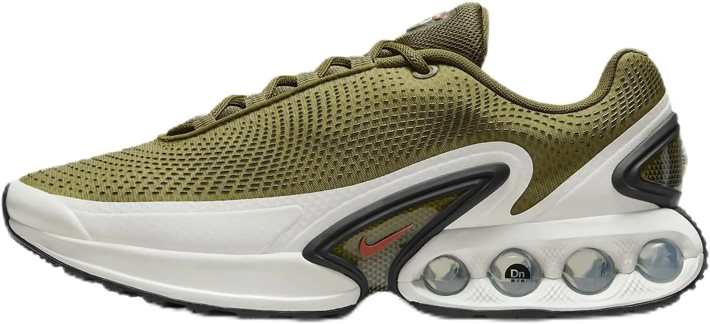 Nike Air Max Dn Shoes (DV3337-300, Olive Flak/Black/Olive Flak/Gym Red) Size 13
