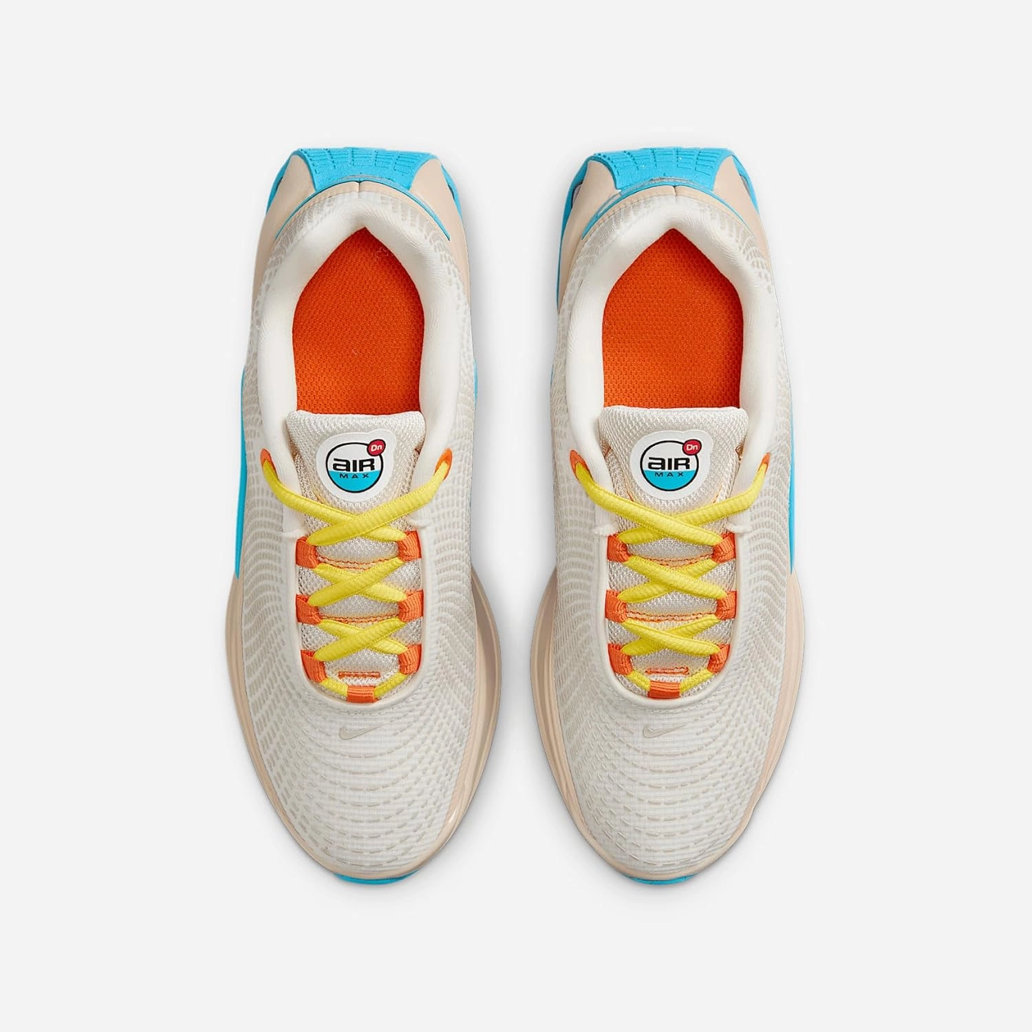 Nike Air Max Dn Big Kids' Shoes (IB7727-030, Phantom/Sanddrift/Baltic Blue/Safety Orange)