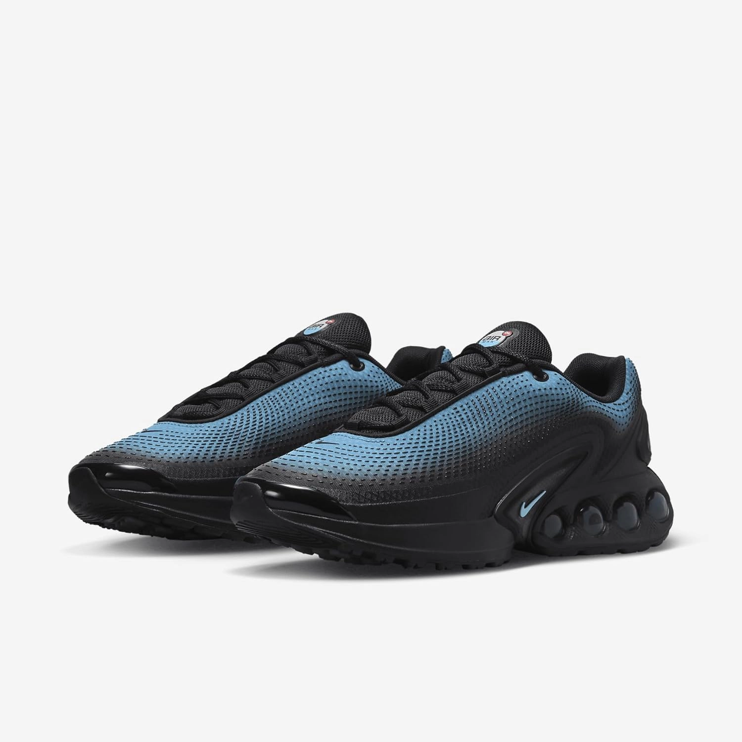 Nike Air Max DN Shoes (HV2524-001, Black/Cool Grey/Comet Red/Baltic Blue)