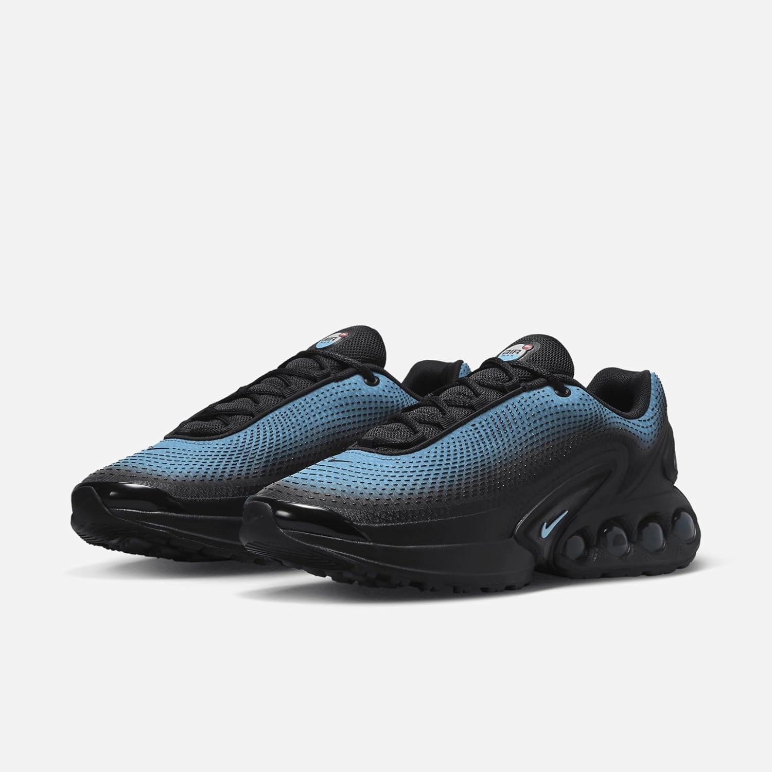 Nike Air Max DN Shoes (HV2524-001, Black/Cool Grey/Comet Red/Baltic Blue)