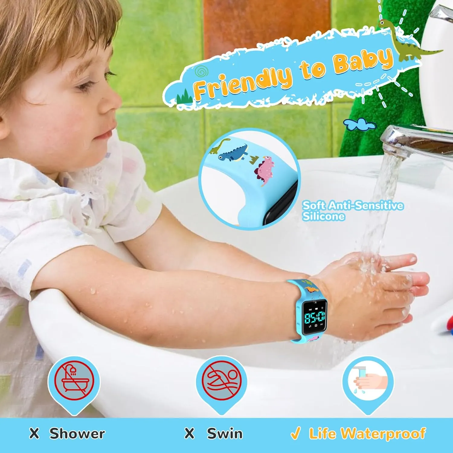 NN BEN NEVIS Potty Training Watch, Digital Toddler Watch with Countdown/Music/Alarm Clocks/Vibration Reminder and Waterproof, Remind Toddler to Go to The Toilet