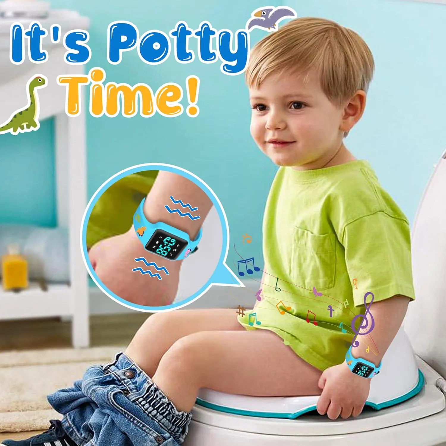 NN BEN NEVIS Potty Training Watch, Digital Toddler Watch with Countdown/Music/Alarm Clocks/Vibration Reminder and Waterproof, Remind Toddler to Go to The Toilet