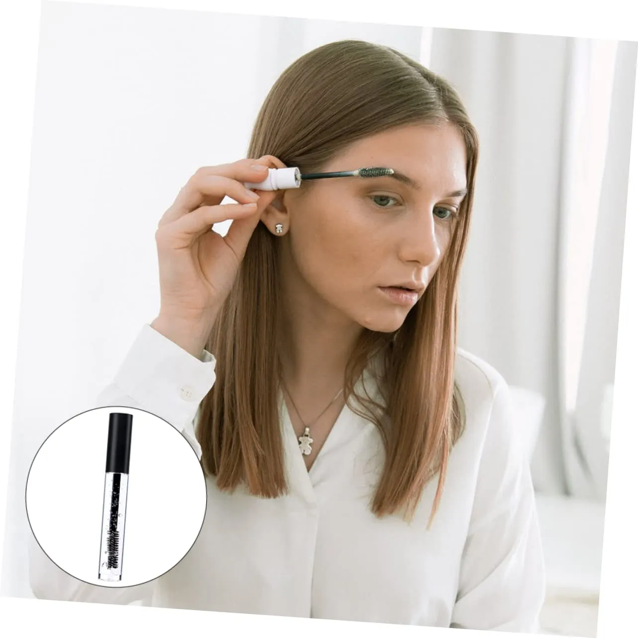 NOLITOY 4pcs Brow Gel Liquid Clear Eyebrow Setting for Women Sweat Formula for Shaped and Voluminous Brows