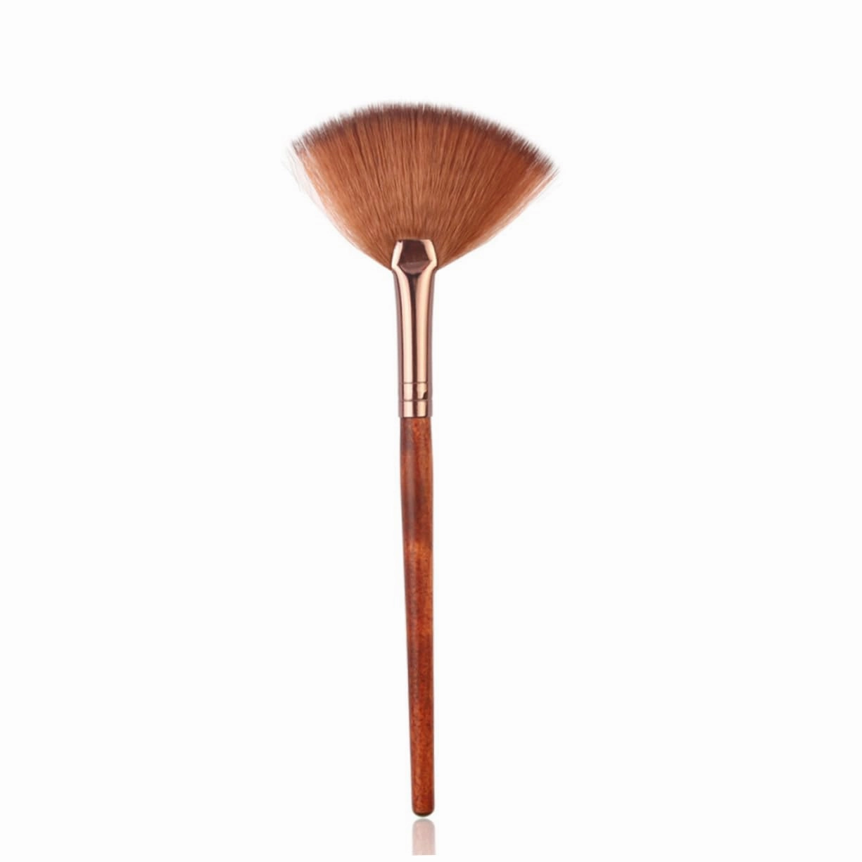 NOLITOY 3sets Professional Long Handle Fan Shape Blusher Brush Set Makeup Brush Applicator Makeup for Face Brow Highlighter Cosmetics 4pcs*3