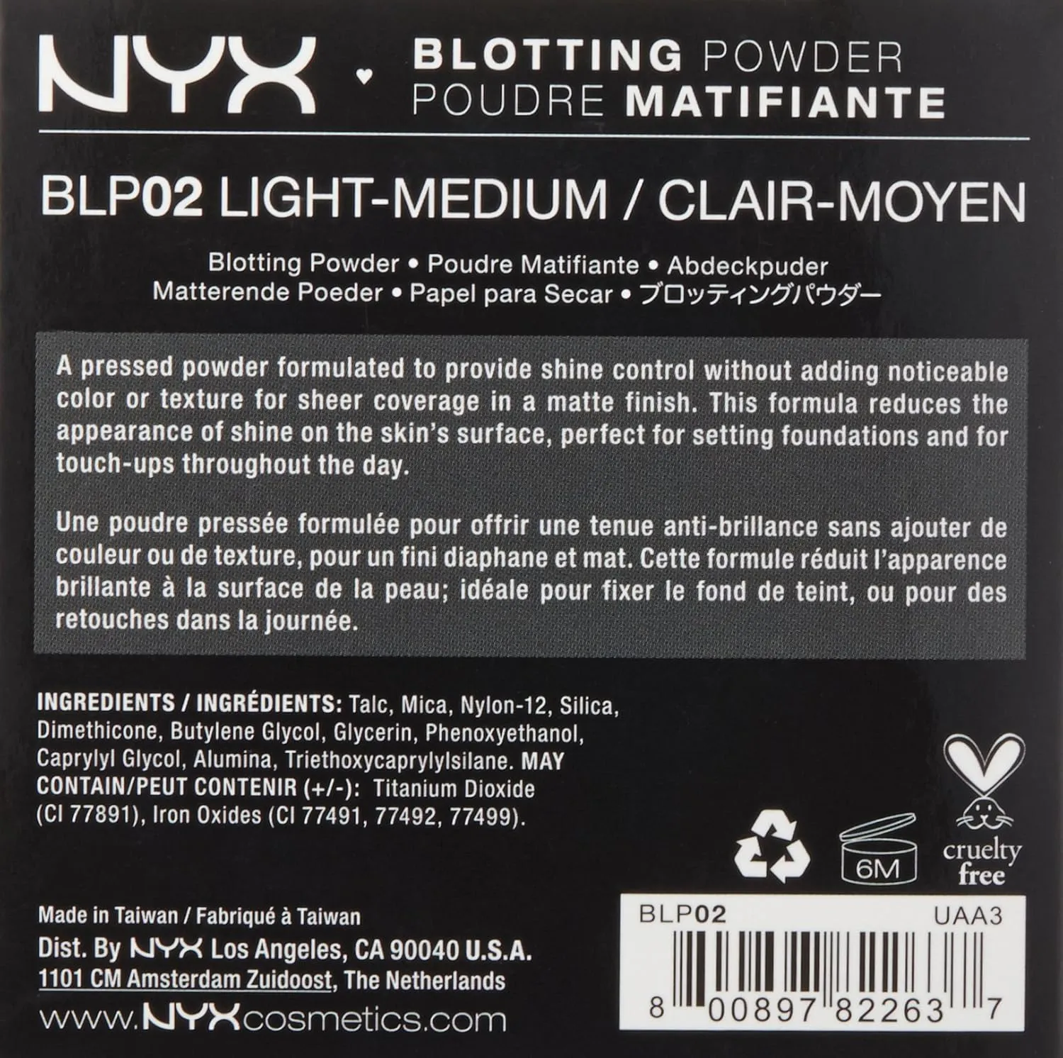 NYX PROFESSIONAL MAKEUP Blotting Powder, Light/Medium
