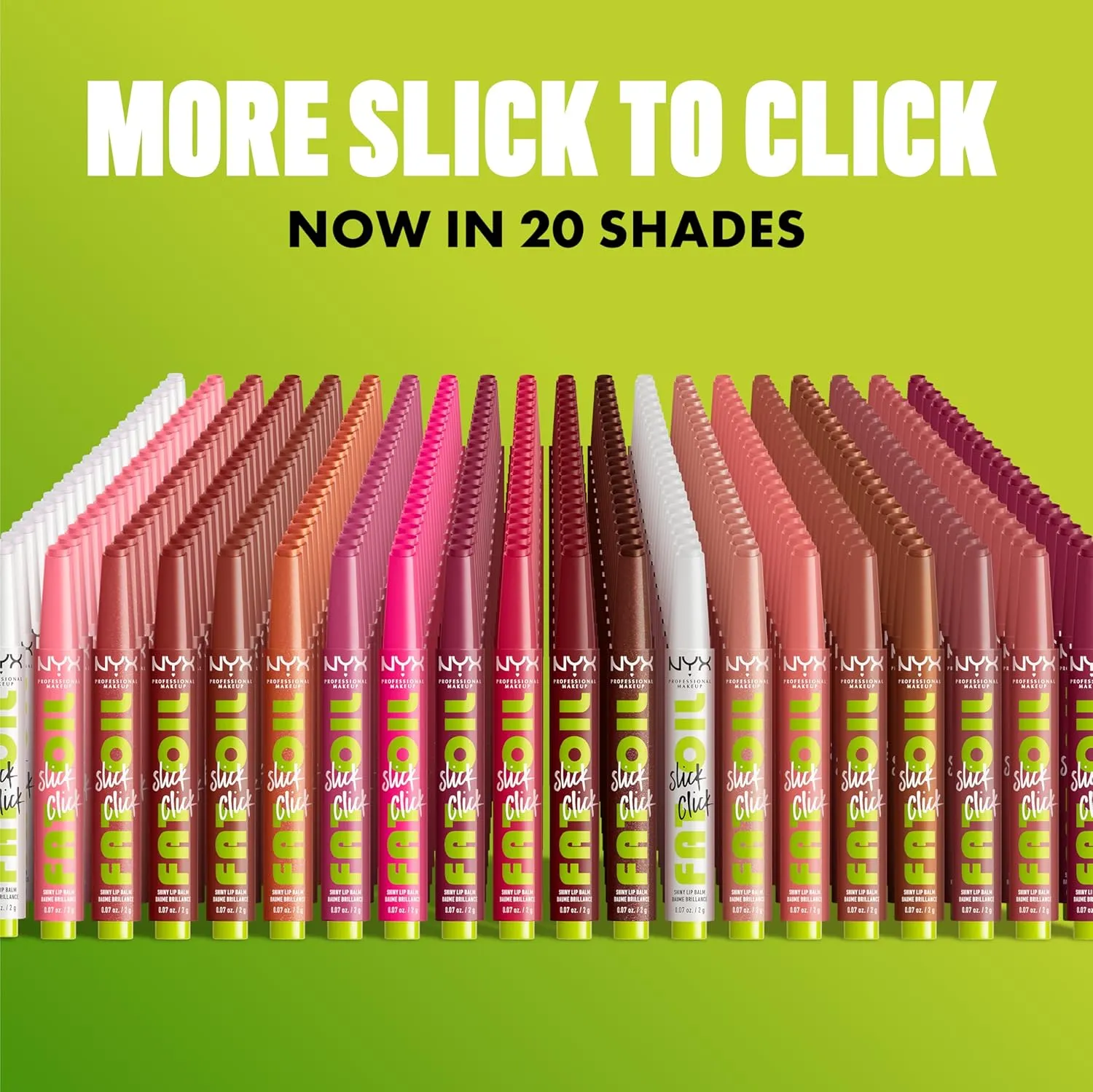NYX PROFESSIONAL MAKEUP Fat Oil Slick Click, Lightweight, Buildable, Pigmented Vegan Lip Balm - DM Me