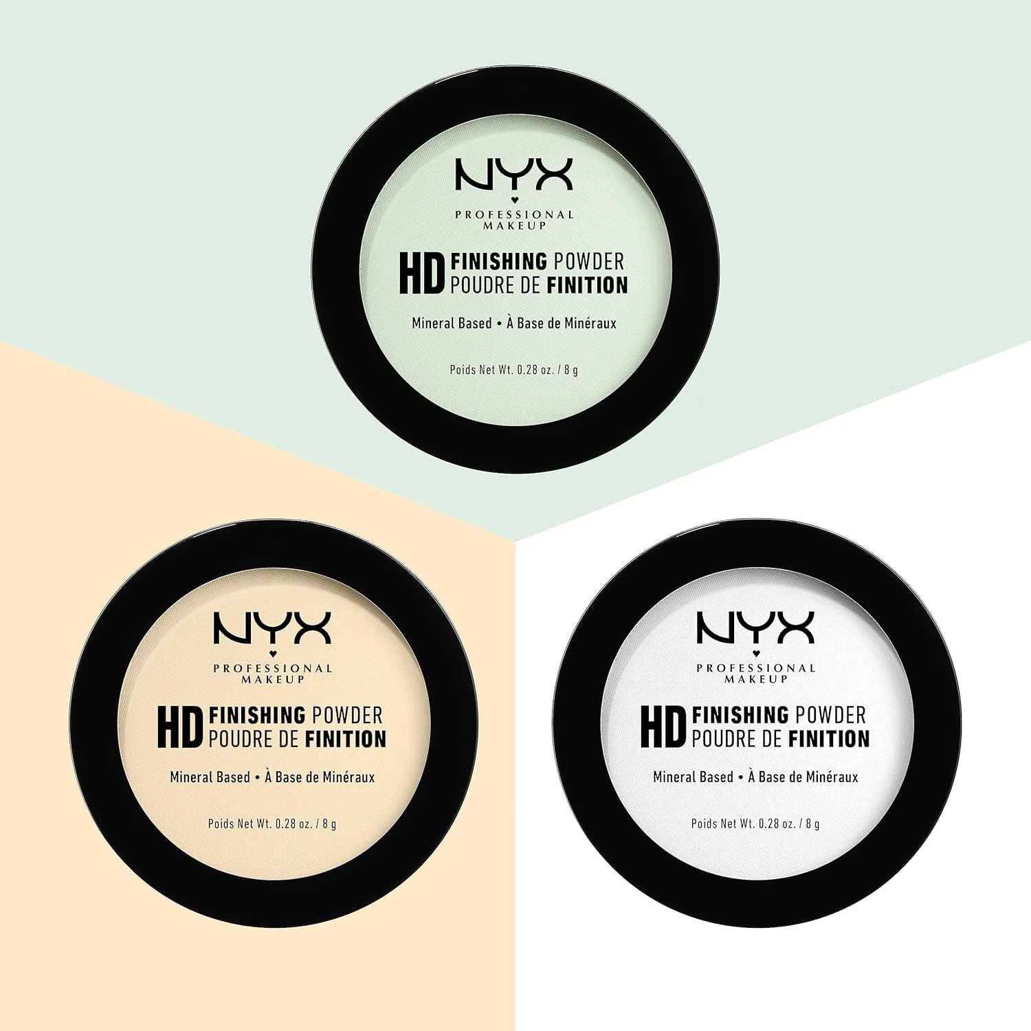 NYX PROFESSIONAL MAKEUP HD Finishing Powder, Pressed Setting Powder - Translucent
