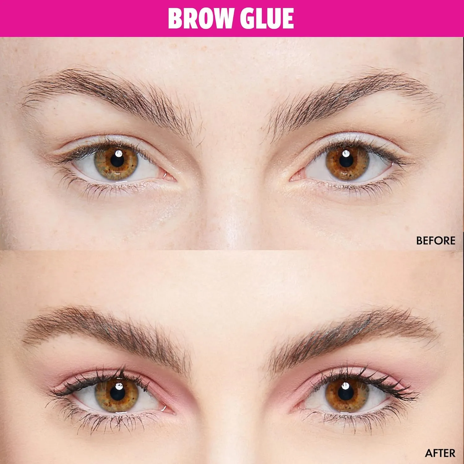 NYX PROFESSIONAL MAKEUP The Brow Glue, Extreme Hold Eyebrow Gel, Clear   Makeup Setting Spray, Matte Finish (2-Pack Bundle)