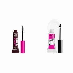 NYX Pro Makeup Thick It Stick It Thickening Brow Mascara Espresso & The Brow Glue Extreme Hold Clear Brow Gel