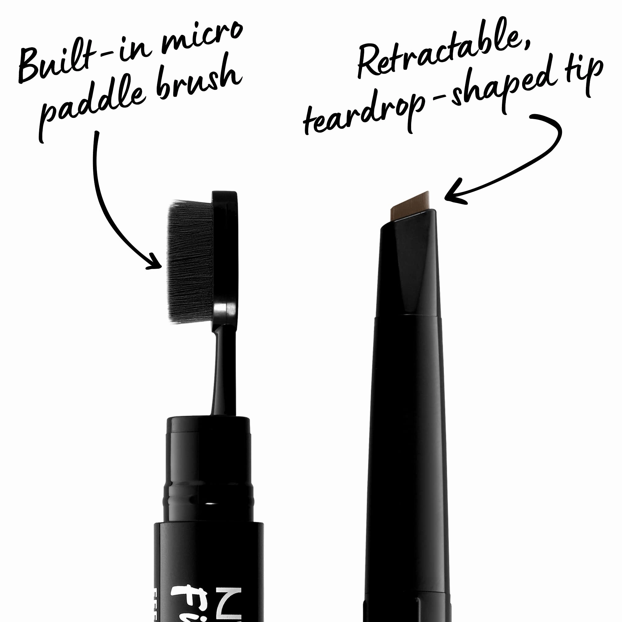 NYX PROFESSIONAL MAKEUP Fill & Fluff Eyebrow Pomade Pencil, Ash Brown