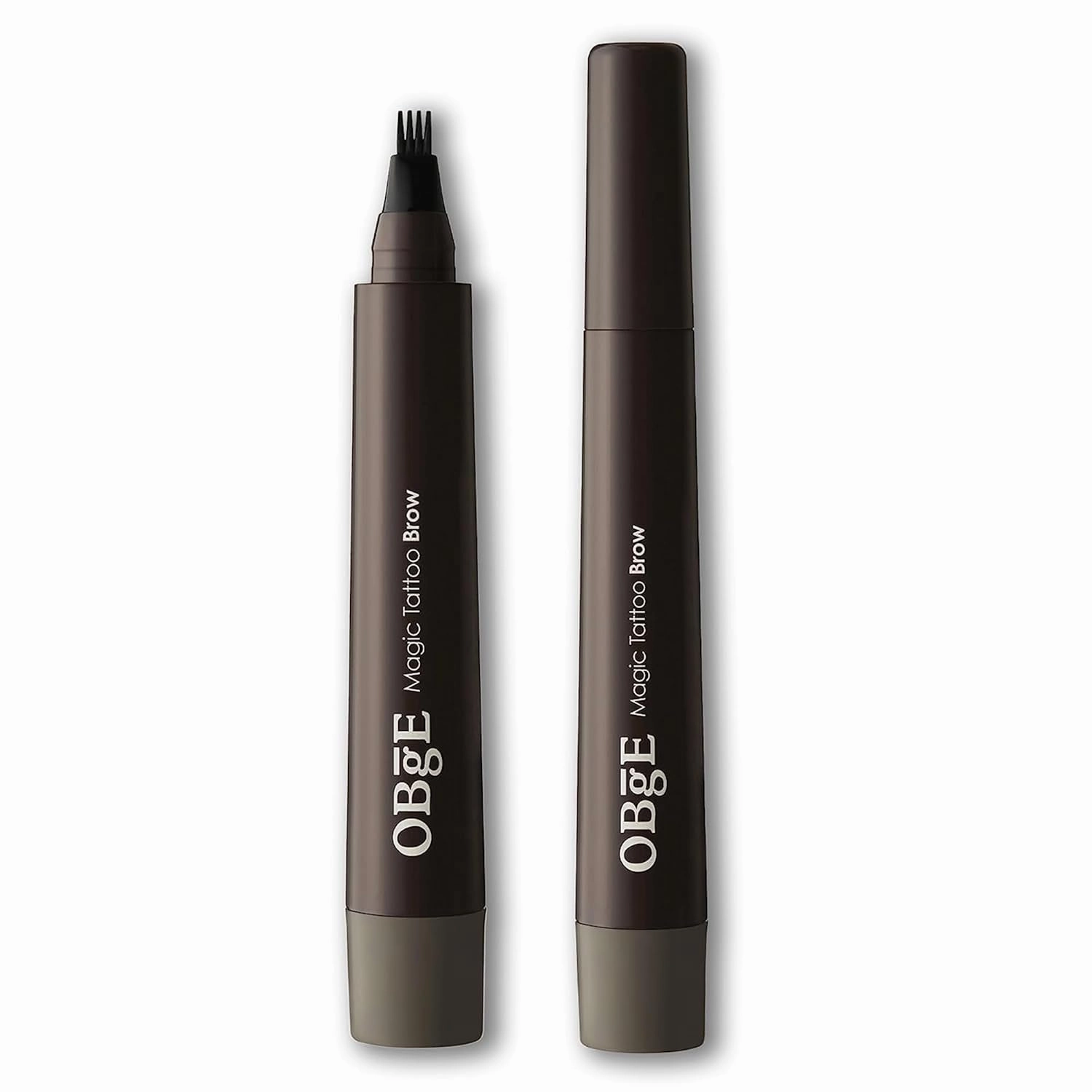 OBgE Magic Tattoo Brow (Natural Gray, 0.1oz) - Fork-Tip Eyebrow Pen for Natural, Long-Lasting Eyebrow Makeup. Water-Resistant, Smudge-Proof Formula with Precise Application.