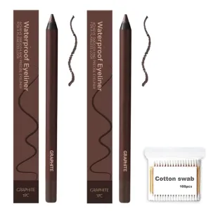 Occasionalous Eyeliner, 24 Hr Waterproof Eyeliner Duo Sharpenable Eye Pencil, EyelinerPencil Waterproof, Plum, Black, Graphite...No Smudging, Fading (Graphite)