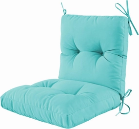 Outdoor Indoor Seat/Back Chair Tufted Cushion, Tufted Outdoor Chair Cushion for Patio Furniture, Soft Seating Replacement Cushion, Teal
