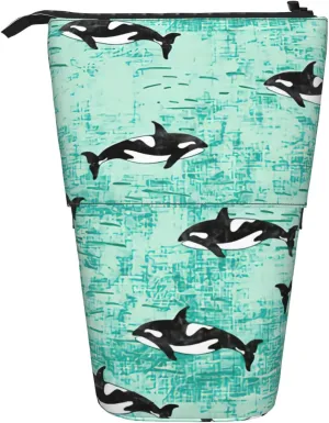 Pacific Ocean biological print Multi functional storage bag, makeup bag wallet, stylish and multifunctional bag