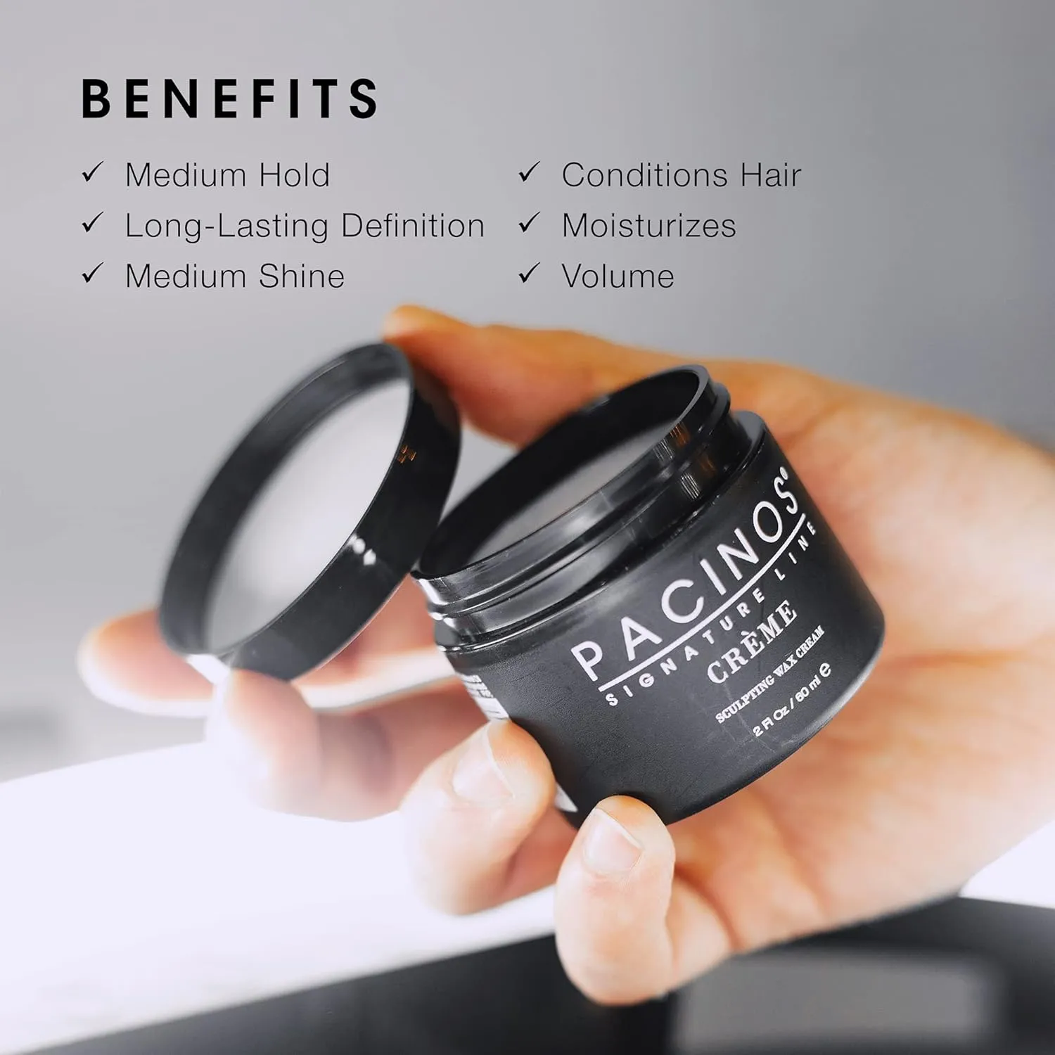 Pacinos Creme Hair Sculpting Wax Cream - Water Soluble Medium Shine Styling Cream