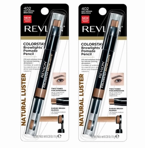Pack of 2 Revlon Colorstay Browlights Pomade Pencil, Soft Brown 402
