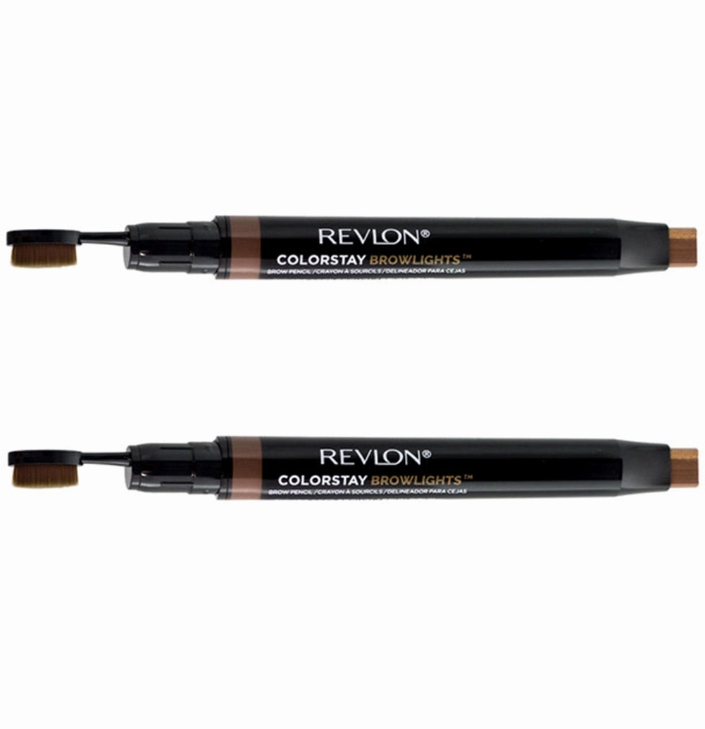 Pack of 2 Revlon Colorstay Browlights Pomade Pencil, Soft Brown 402
