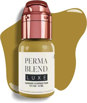 Perma Blend Ginger Corrector Eyebrow Tattoo Ink Pigment, Professional Brow Tattoo Microblading Supplies, 0.5 oz.
