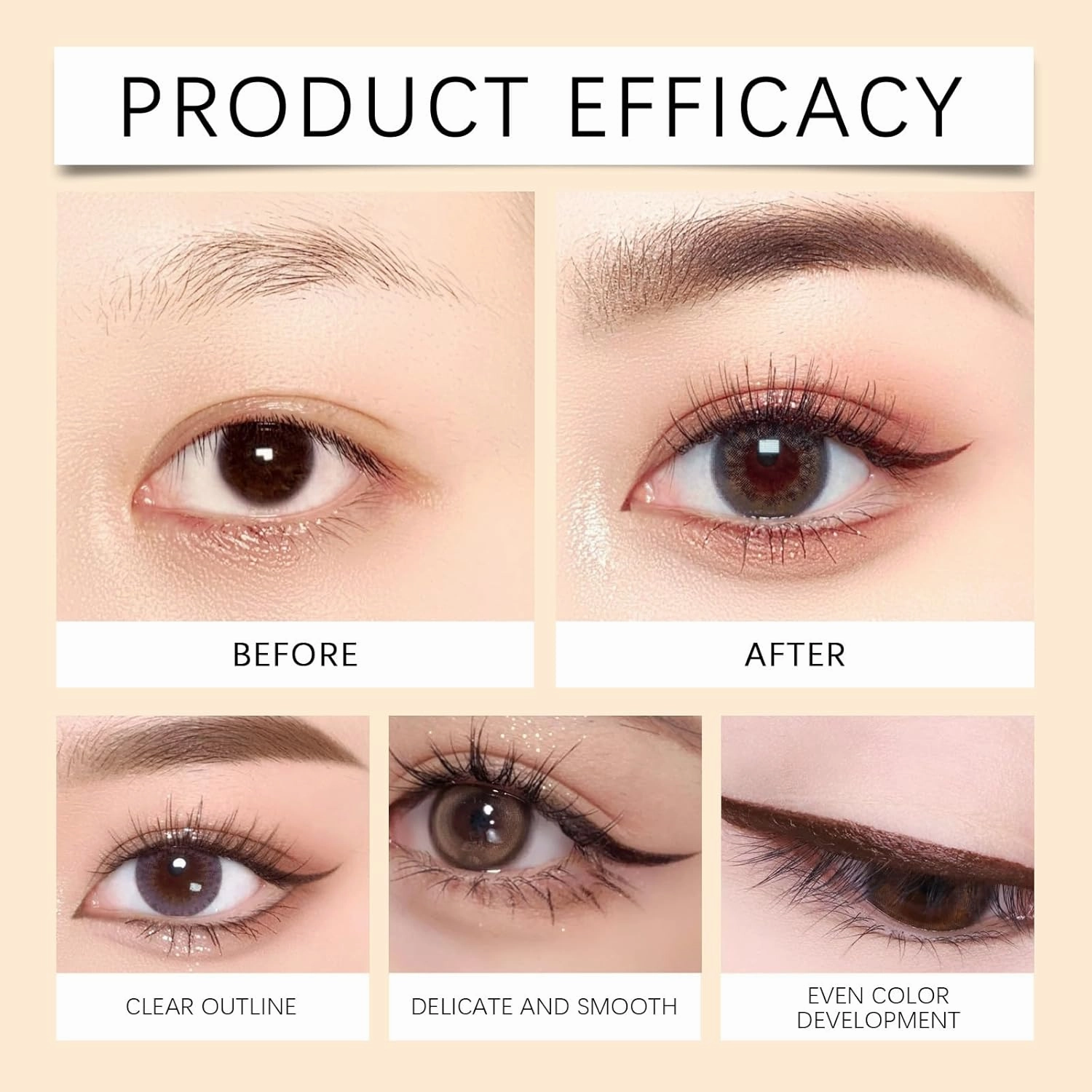Persona Eyeliner Pencil Waterproof,2 In 1 Eye Liner And Eyebrow Pencils,Duo Sharpeblewaterproof Eyeliner Eye Makeup Is Waterproof And Does Not Fade (7-piece set)