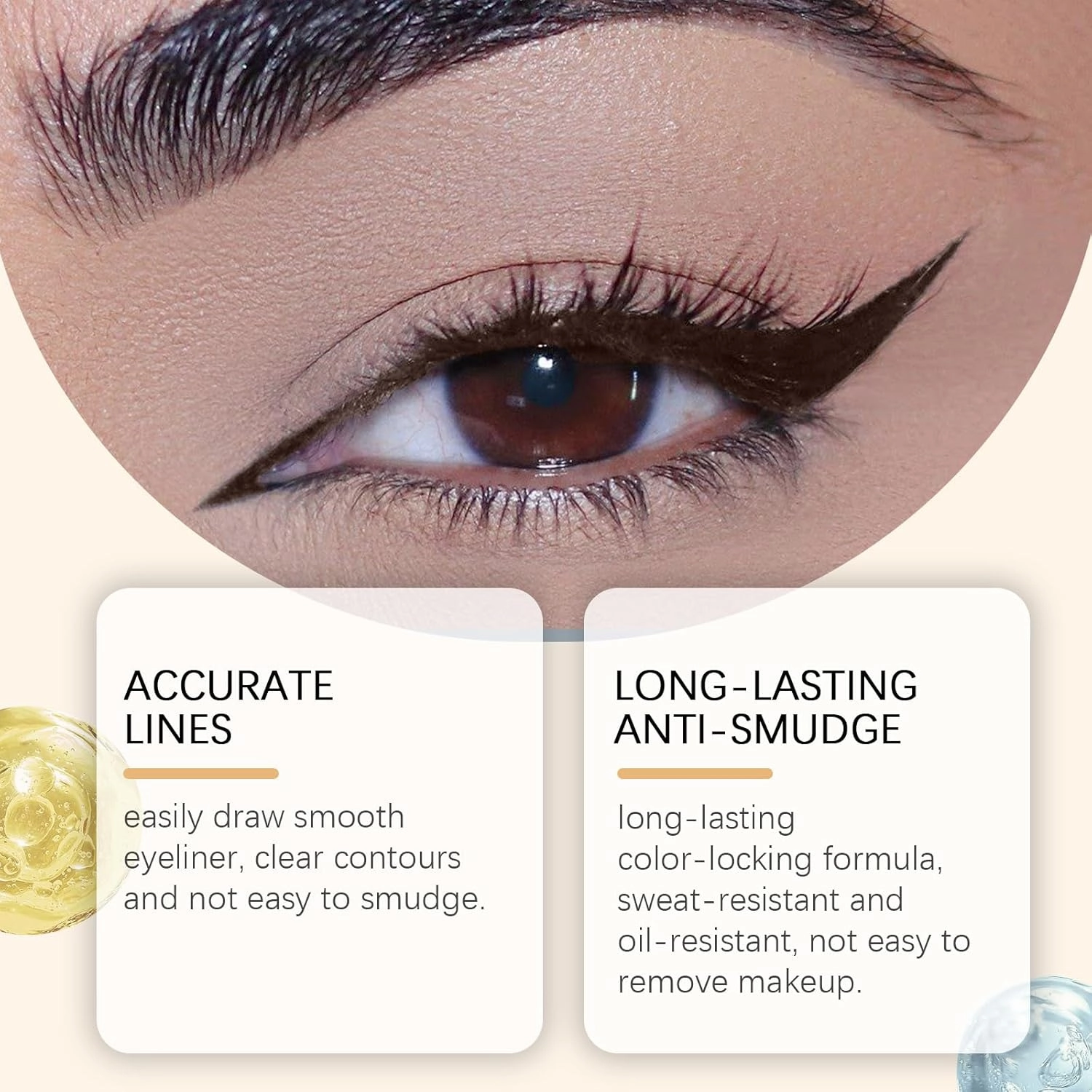 Persona Eyeliner Pencil Waterproof,2 In 1 Eye Liner And Eyebrow Pencils,Duo Sharpeblewaterproof Eyeliner Eye Makeup Is Waterproof And Does Not Fade (7-piece set)