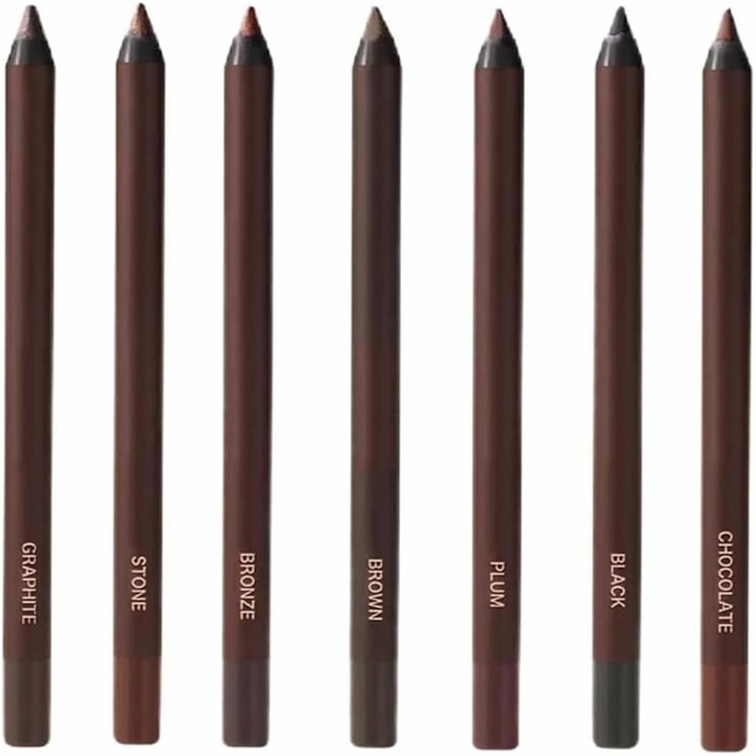 Persona Eyeliner Pencil Waterproof, Waterproof Eyeliner Duo Sharpenable Eye Pencil, No Smudging, Fading, 2 in 1 Eye Liner and Eyebrow Pencils, Smooth and Easy to Color (7 Colour)