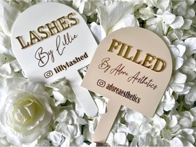 Personalised Handheld Mirror,Gift for Hair Dressing,Aesthetics Props,Salon Decor,Mirrors for Lash Techs,Aesthetics Gifts,Custom Acrylic Hand Mirror (White)