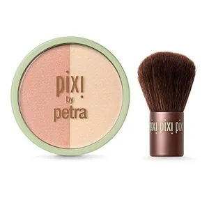 Pixi Beauty Blush Duo   Kabuki Peach Honey |Blush and Highlighter in One | 10.21 g / 0.36 oz