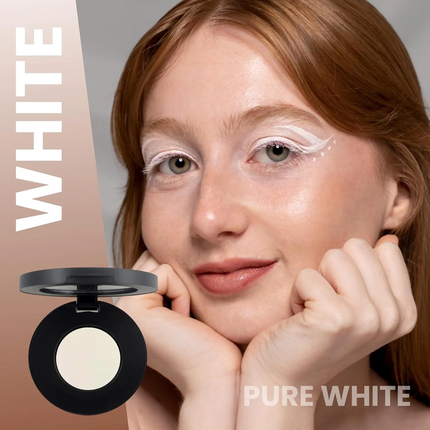 Poise Makeup HD Crème Fantasy | Brilliant Cream Color Formula Used as Eyeshadow Base, Smudge Finish Eye Color, Brow Definer, Highlight, Contour, and Lip Color, WHITE