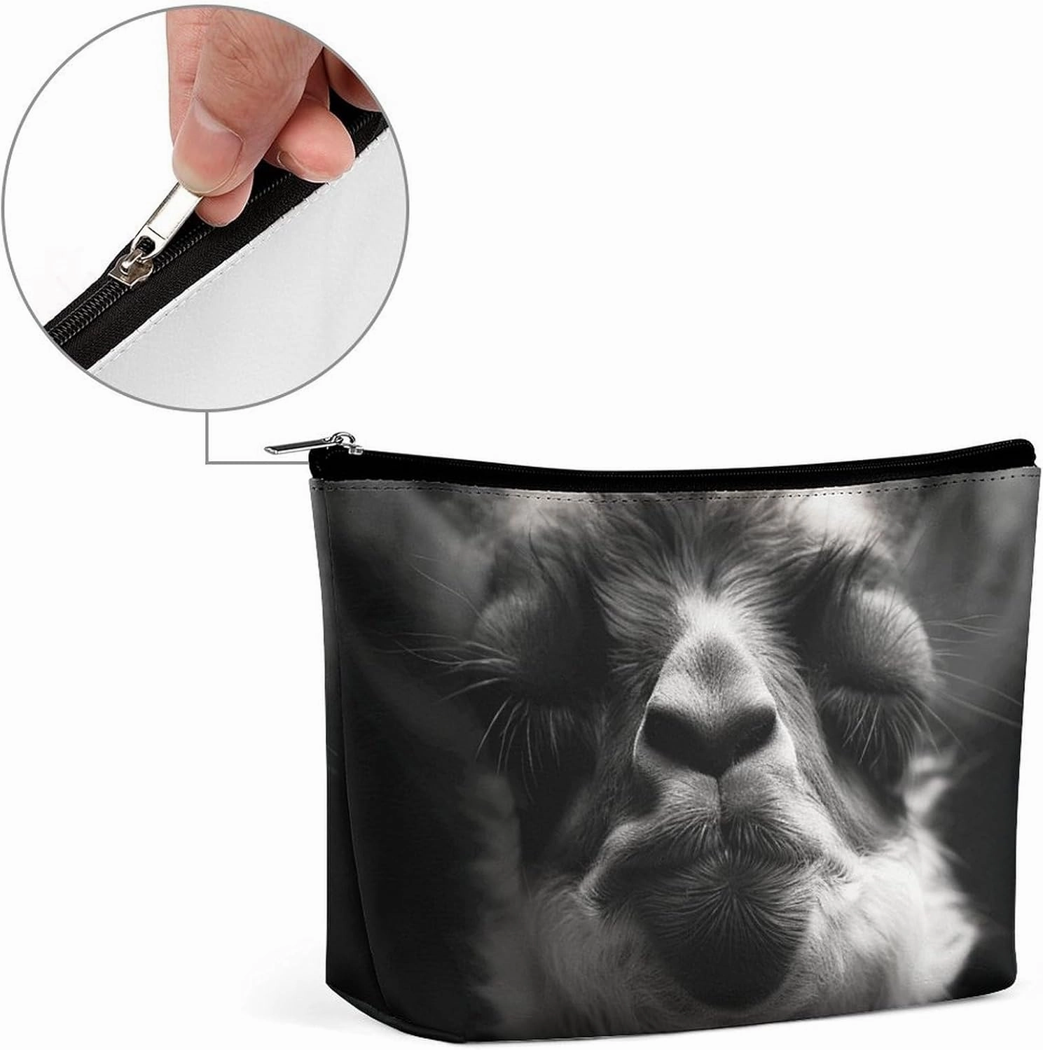 Portable Small Cosmetic Bag Cute Travel Makeup Bag A Little Camel Waterproof Toiletry Bag for Women