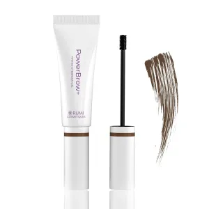 PowerBrow  Tinted Eyebrow Gel For Older Women - Defines, Fills, Thickens Brows - 2-in-1 Formula - Natural Color, Quick Fixing, Long-Lasting - Hypoallergenic Medium Brown (Mocha)