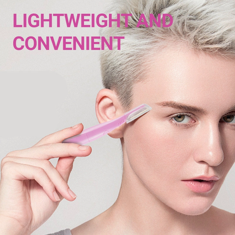 Precision Manual Eyebrow Trimmer with Light