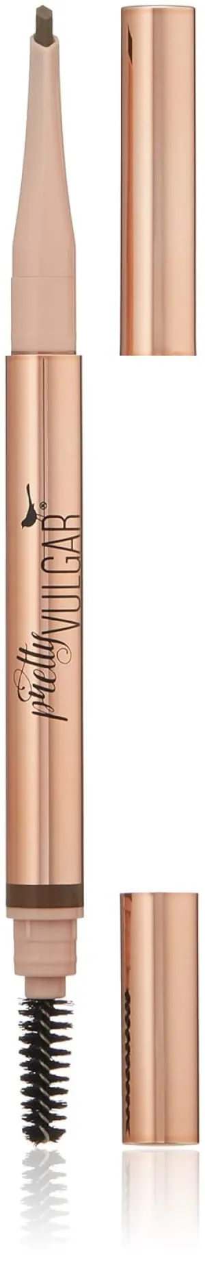 Pretty Vulgar Defined Brilliance Eyebrow Pencil, Dual-Sided Eyebrow Definer Pencil, Natural Finish, Long-Wearing, Water-Resistant, Vegan, Gluten-Free & Cruelty-Free, 0.35g / 0.012 Oz.