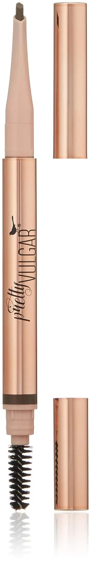 Pretty Vulgar Defined Brilliance Eyebrow Pencil, Dual-Sided Eyebrow Definer Pencil, Natural Finish, Long-Wearing, Water-Resistant, Vegan, Gluten-Free & Cruelty-Free, 0.35g / 0.012 Oz.