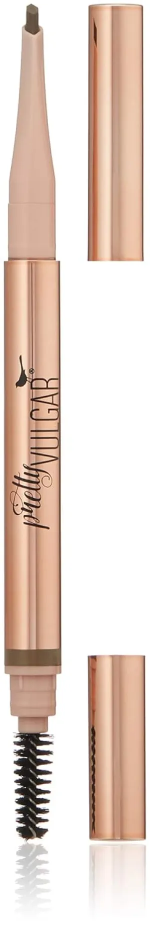 Pretty Vulgar Defined Brilliance Eyebrow Pencil, Dual-Sided Eyebrow Definer Pencil, Natural Finish, Long-Wearing, Water-Resistant, Vegan, Gluten-Free & Cruelty-Free, 0.35g / 0.012 Oz.