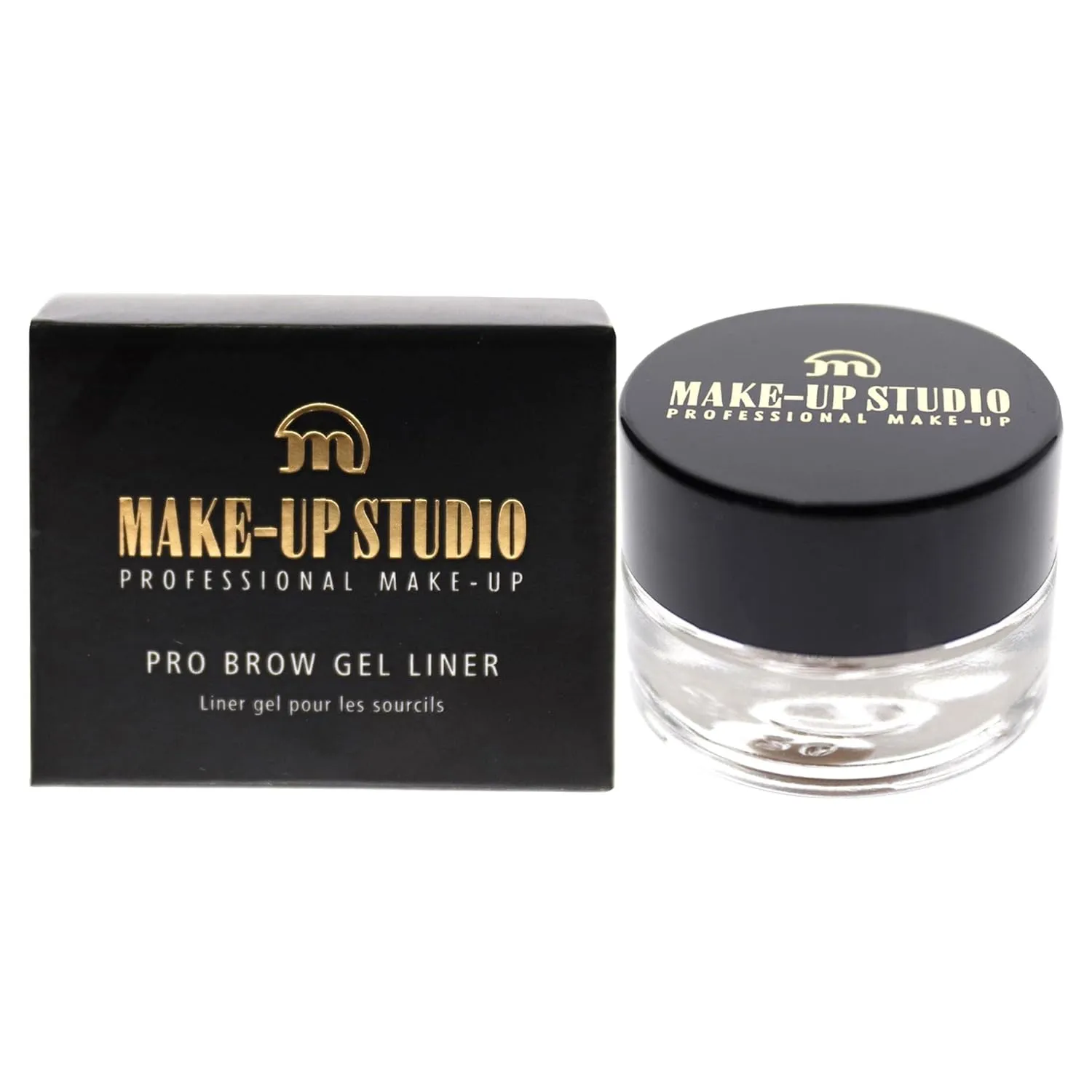 Professional Make-Up Pro Eye Brow Gel Liner - For Fuller And Tighter Brows - Smooth Formula With Matte Finish - Fast Drying And Waterproof - Smudgeproof - Long-Lasting - Dark - 0.17 Oz