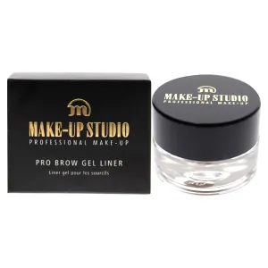 Professional Make-Up Pro Eye Brow Gel Liner - For Fuller And Tighter Brows - Smooth Formula With Matte Finish - Fast Drying And Waterproof - Smudgeproof - Long-Lasting - Dark - 0.17 Oz