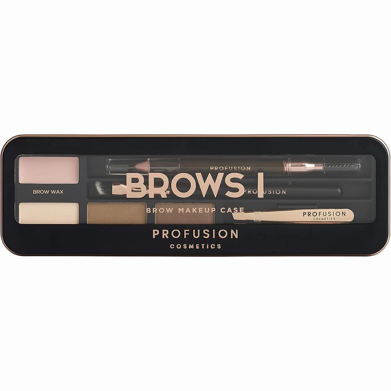 Profusion Cosmetics Eyebrow Pro Makeup Case Brows I Palette - Light Medium