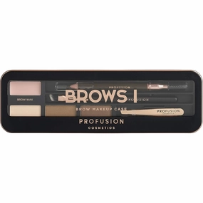 Profusion Cosmetics Eyebrow Pro Makeup Case Brows I Palette - Light Medium