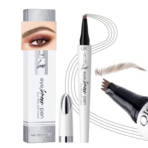 Q709 Brow Master – 4-Way Waterproof Eyebrow Pen for Effortless Brows (2#Dark Coffee)