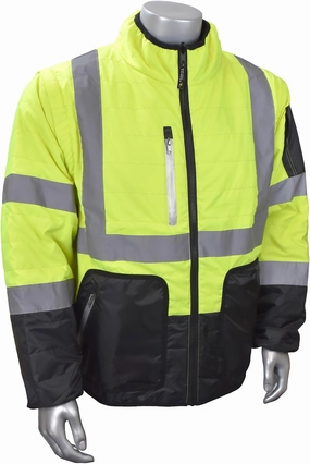 Radians SJ510-3ZGS Quilted Reversible Jacket with Zip-Off Sleeves
