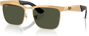 Ray-Ban RB3875 Wayfarer Deluxe Square Sunglasses For Men For Women   BUNDLE With Designer iWear Complimentary Eyewear Kit